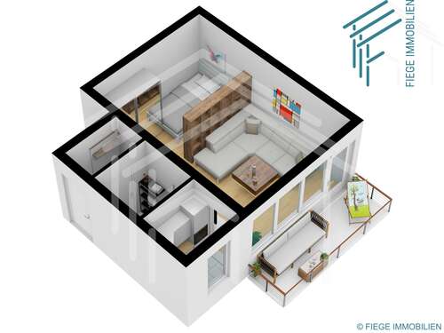 Foto - Wohnung zum Mieten in Neu-Isenburg 505,00 € 33 m²