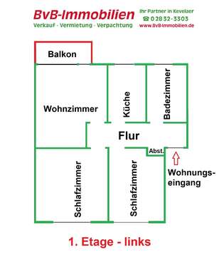 Foto - Wohnung zum Mieten in Kevelaer 690,00 € 68 m²