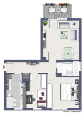 Foto - Wohnung zum Mieten in Heppenheim 740,00 € 57.04 m²