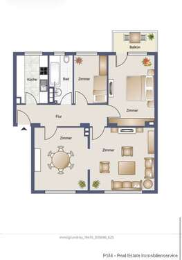 Foto - Wohnung zum Kaufen in Frankfurt am Main 429.000,00 € 74 m²