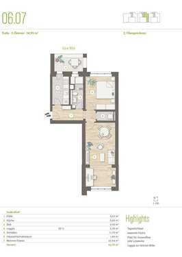 Foto - Wohnung zum Mieten in Wustermark 678,63 € 54.95 m²