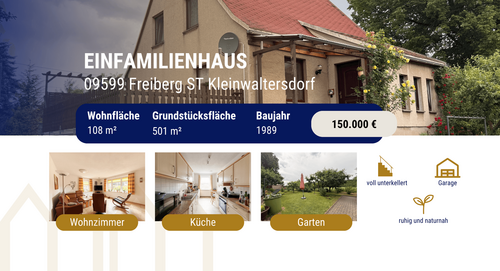 Foto - Haus zum Kaufen in Freiberg 150.000,00 € 108 m²