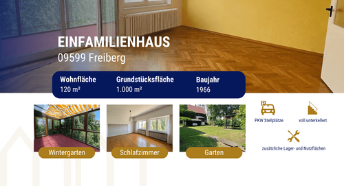 Foto - Haus zum Kaufen in Freiberg 150.000,00 € 120 m²