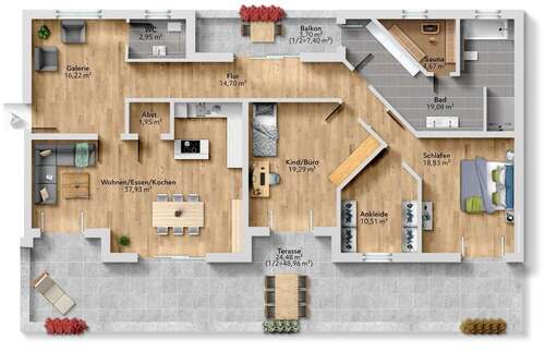 Foto - Wohnung zum Kaufen in Weikersheim 798.339,80 € 174.31 m²
