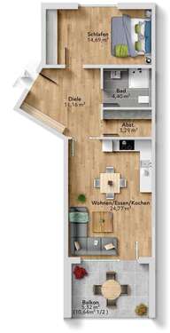 Foto - Wohnung zum Kaufen in Weikersheim 274.881,60 € 63.63 m²