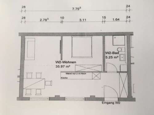 Foto - Wohnung zum Mieten in Karlsruhe 940,00 € 44.61 m²