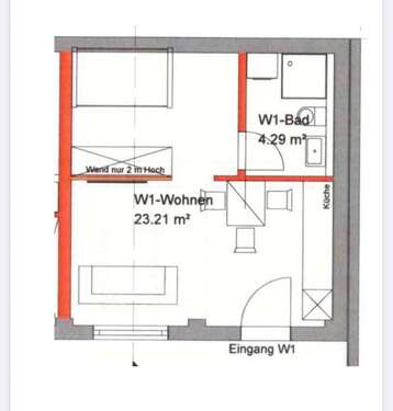 Foto - Wohnung zum Mieten in Karlsruhe 740,00 € 27.5 m²