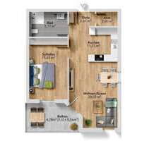 Wohnung zum Kaufen in Weikersheim 269.438,40 € 62.37 m²