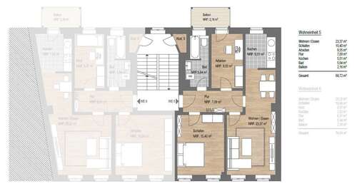 Foto - Wohnung zum Kaufen in Leipzig 190.830,00 € 68.72 m²