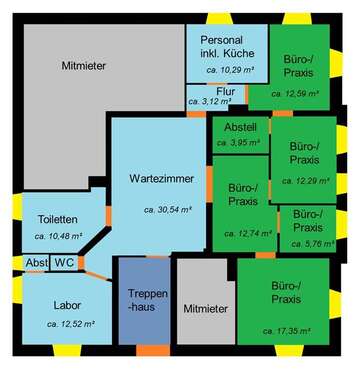 Foto - Büro in Gießen 850,00 € 65 m² - 850,00&nbsp;EUR Kaltmiete, ca.&nbsp; 65,00&nbsp;m&sup2;