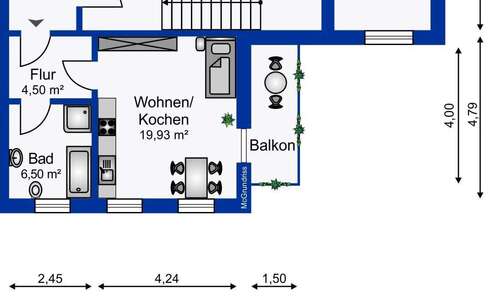 Foto - Wohnung zum Kaufen in Limbach-Oberfrohna 52.000,00 € 32.93 m²