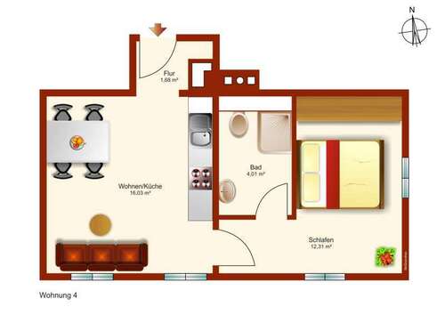 Foto - Wohnung zum Kaufen in Peißenberg 199.000,00 € 34.02 m²