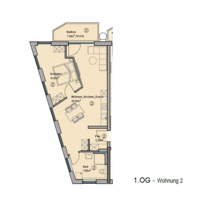 Wohnung zum Mieten in Augsburg 1.260,00 € 63 m²