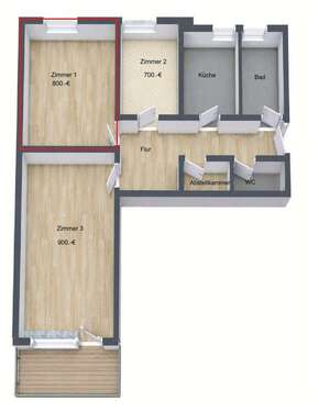 Foto - Wohnung zum Mieten in München-Ramersdorf 800,00 € 70 m²