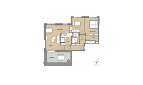 Foto - Wohnung zum Mieten in Leverkusen 1.256,00 € 84 m²