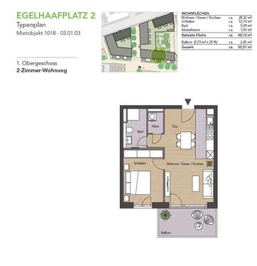 Foto - Wohnung zum Mieten in Reutlingen 498,00 € 51 m²