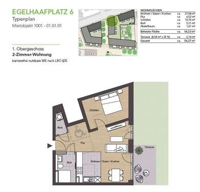 Foto - Wohnung zum Mieten in Reutlingen 529,00 € 56 m²