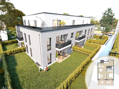 Foto - Wohnung zum Kaufen in Hattersheim am Main 355.000,00 € 60.4 m²