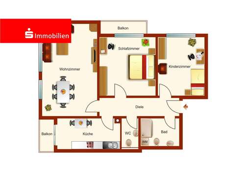 Foto - Wohnung zum Kaufen in Hanau 259.000,00 € 97 m²