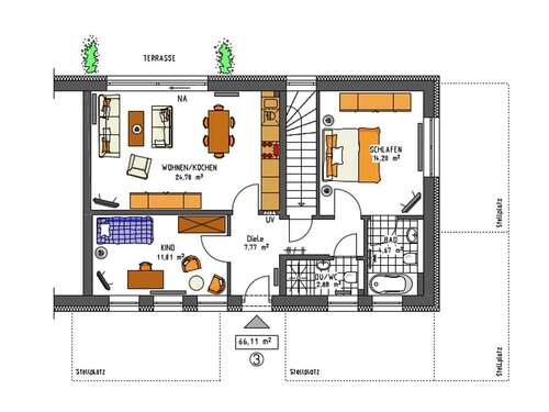 Foto - Wohnung zum Mieten in Köln 858,00 € 66 m²
