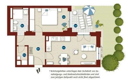 Foto - Wohnung zum Mieten in Nauen 642,00 € 56 m²