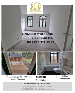 Foto - Wohnung zum Mieten in Chemnitz ( Harthau) 435,00 € 57.95 m²