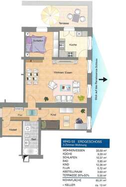 Foto - Wohnung zum Kaufen in Dresden 270.000,00 € 85.91 m²