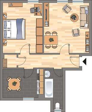Foto - Wohnung zum Mieten in Herne 419,00 € 58 m²