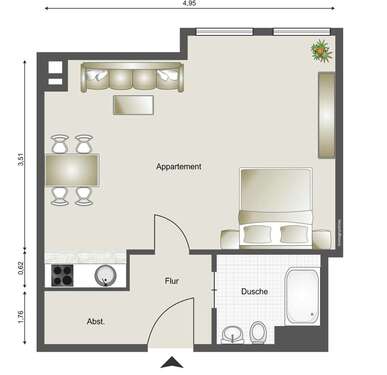 Foto - Wohnen auf Zeit in Bonn 980,00 €