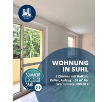 Wohnung zum Mieten in Suhl 340,00 € 59.1 m²