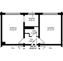 Wohnung zum Mieten in Magdeburg 305,00 € 40.63 m²