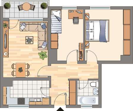 Foto - Wohnung zum Mieten in Dortmund 533,00 € 67 m²