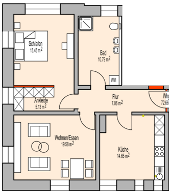 Foto - Wohnung zum Mieten in Bad Mergentheim 1.006,35 € 72.66 m²