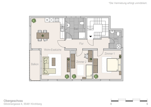 Foto - Wohnung zum Mieten in Kirchberg 695,00 € 84 m²