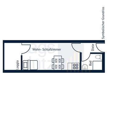Foto - Wohnung zum Mieten in Tübingen 455,00 € 22 m²