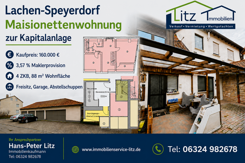 Foto - Wohnung zum Kaufen in Neustadt-Lachen-Speyerdorf 160.000,00 € 88 m²