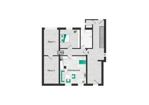 Foto - Wohnung zum Mieten in Wuppertal 410,00 € 55 m²