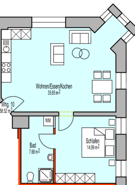Foto - Wohnung zum Mieten in Bad Mergentheim 810,51 € 58.52 m²