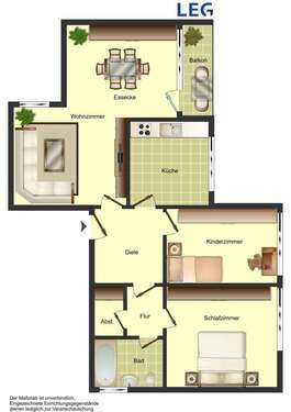 Foto - Wohnung zum Mieten in Bergkamen 499,00 € 74.3 m²