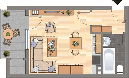 Foto - Wohnung zum Mieten in Dortmund 321,00 € 32.32 m²