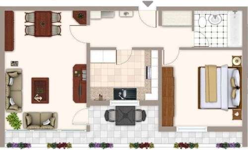 Foto - Wohnung zum Mieten in Mönchengladbach 519,00 € 56.2 m²