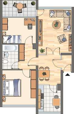Foto - Wohnung zum Mieten in Holzwickede 366,47 € 74.78 m²