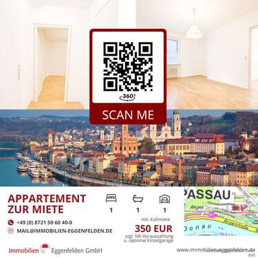 Foto - Wohnung zum Mieten in Passau 350,00 € 23 m²