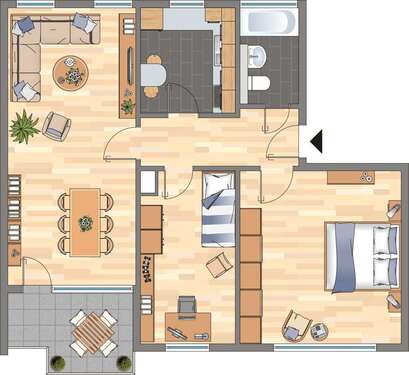 Foto - Wohnung zum Mieten in Baesweiler 539,00 € 66.54 m²