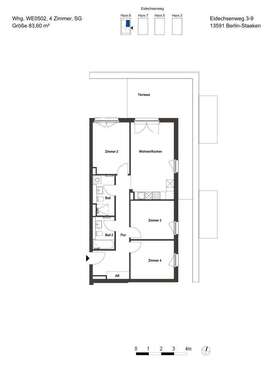 Foto - Wohnung zum Mieten in Berlin 1.262,36 € 83.6 m²