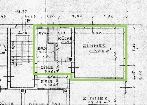 Foto - Wohnung zum Mieten in Wiesbaden 395,00 € 34 m²