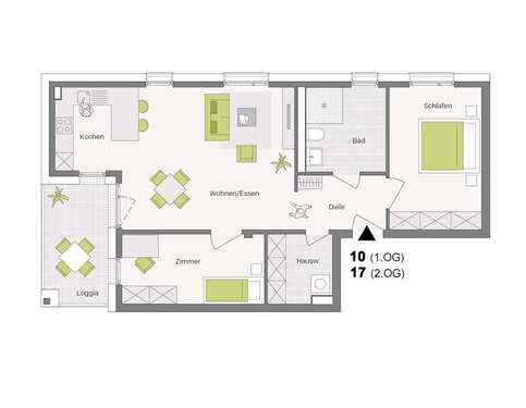 Foto - Wohnung zum Kaufen in Aldingen 401.600,00 € 79.6 m²
