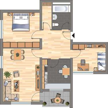 Foto - Wohnung zum Mieten in Köln 1.046,00 € 76 m²