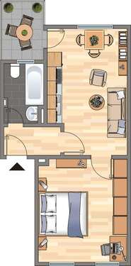 Foto - Wohnung zum Mieten in Dortmund 379,00 € 35.09 m²