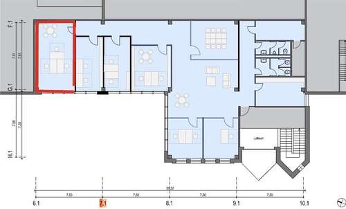 Foto - Büro in Köln 1.320,00 € 51 m² - 1.320,00&nbsp;EUR Kaltmiete, ca.&nbsp; 51,00&nbsp;m&sup2;